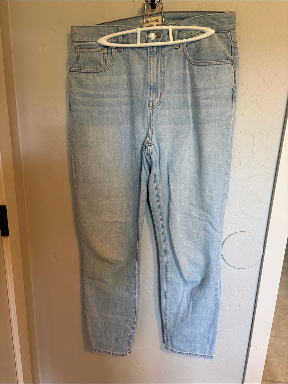 Madewell Light Blue High-Rise Straight Leg Jeans “The Perfect Vintage”